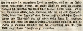 Reglement, die Einrichtung des Sparkassenwesens betreffend, vom 12. Dezember 1838 (Ausschnitt); Historisches Archiv des Ostdeutschen SparkassenverbandesDie Görlitzer Provinzialsparkasse und die Stadtsparkasse konnten Kundengelder zum Beispiel in Hypothekenkrediten anlegen.